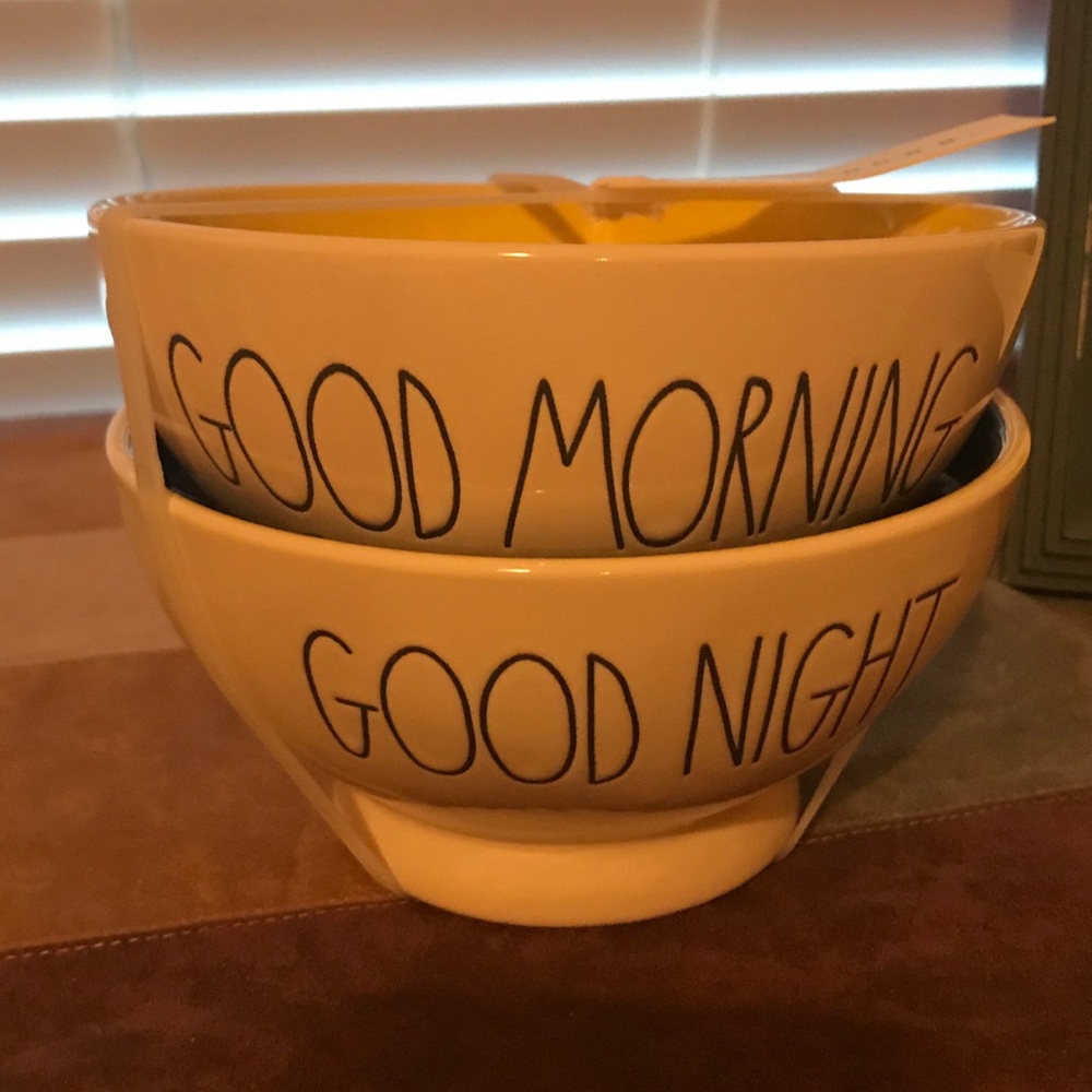 Rae Dunn Good morning Good Night Bowls